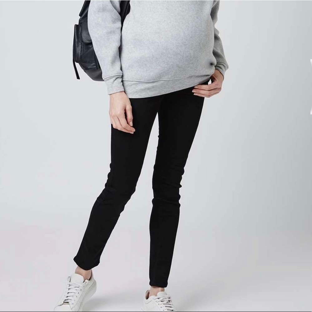 Topshop Maternity Black Leigh Skinny Leg Jeans